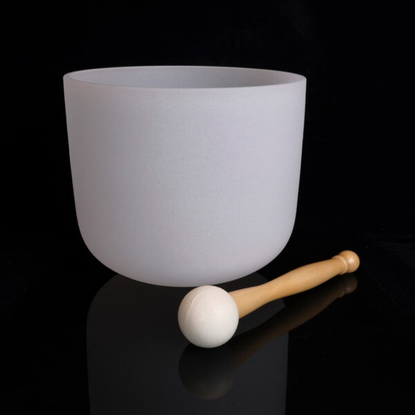 Frosted White Crystal Singing Bowl