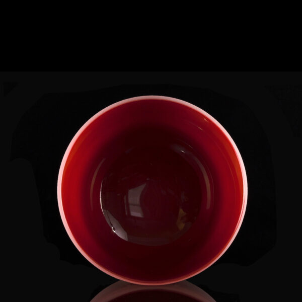 12" Frosted Red Coloured Crystal Singing Bowl - Note C - Root Chakra