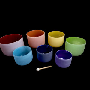 Coloured Crystal Singing Bowl Set