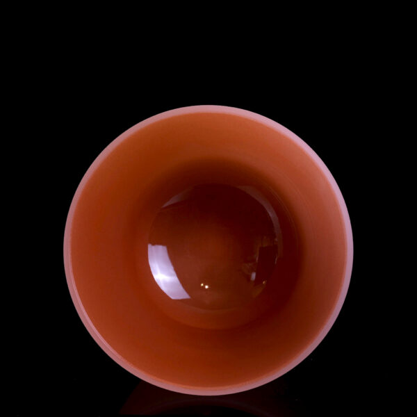 12" Frosted Orange Coloured Crystal Singing Bowl - Note D - Sacral Chakra