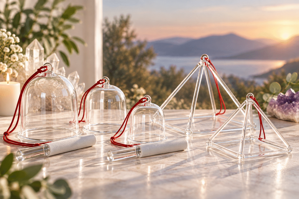 Crystal Pyramids and Crystal Bells