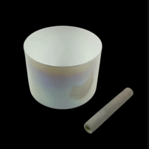 Alchemy White Cosmic Light Common shape 8 inch crystal singing bowl-note F- 440 HZ