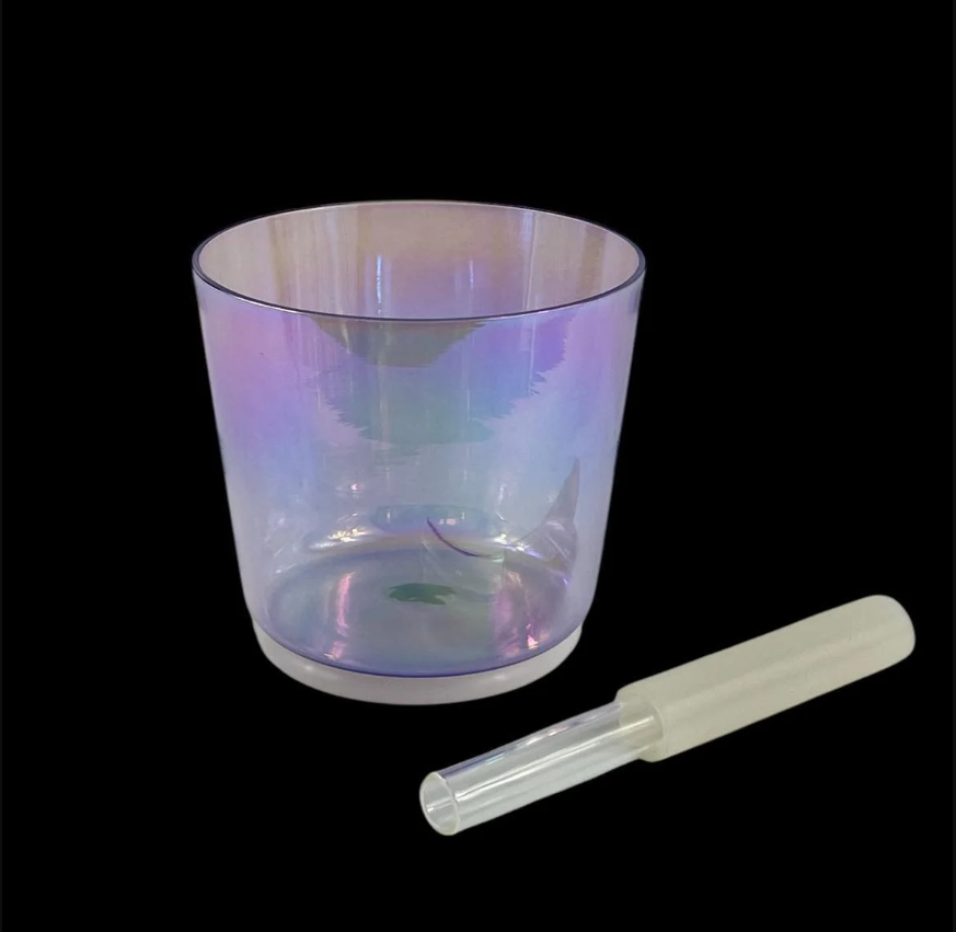 Alchemy Pastel colour cosmic light indigo 5" crystal singing bowl-note C 440 HZ