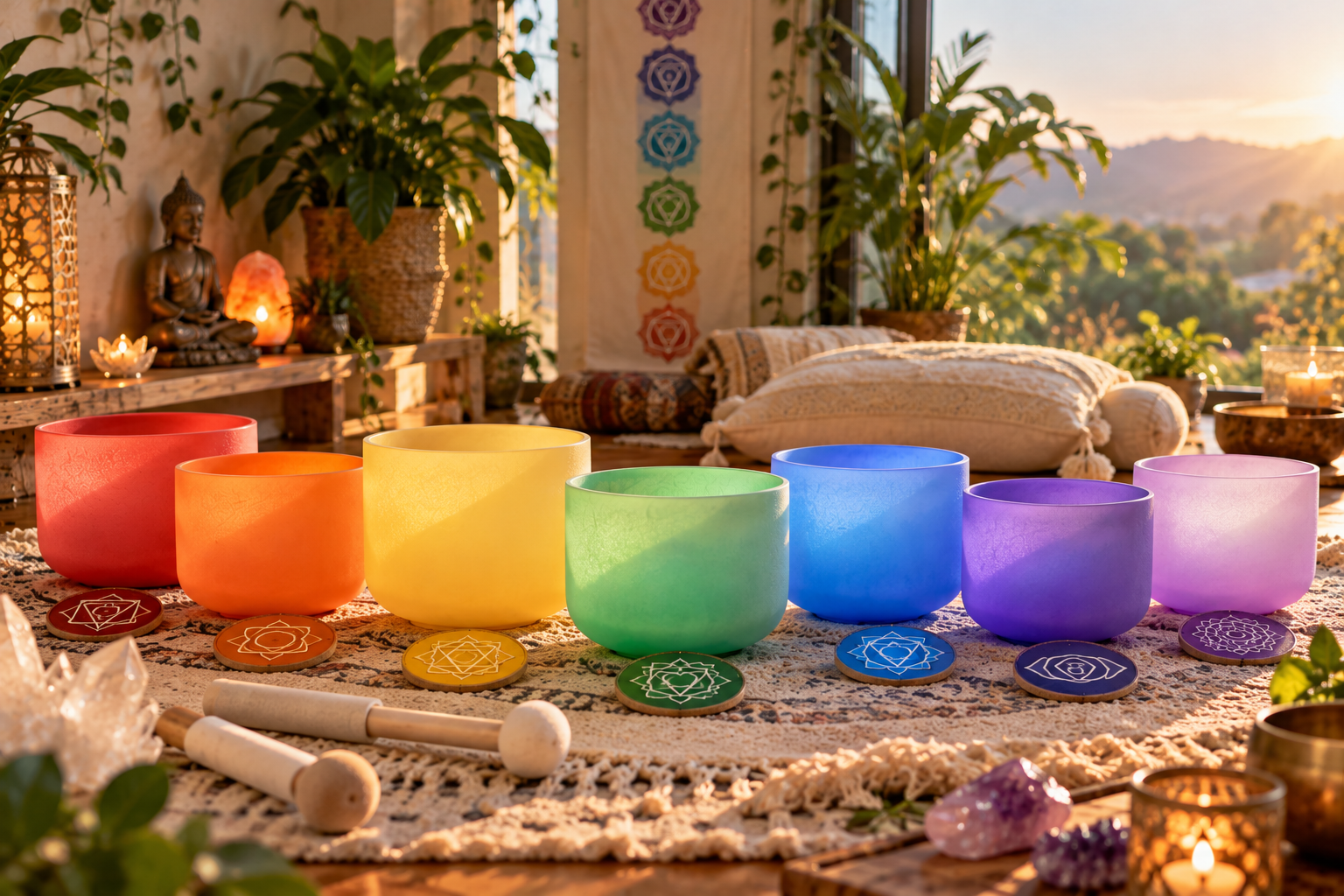 Chakra singing bowls